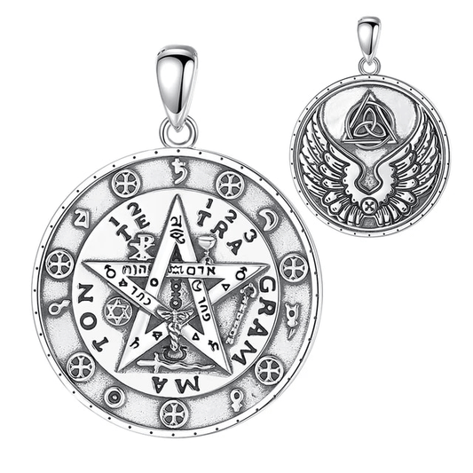 Colgante tetragrammaton, tetramaton full simbología en plata fina 950